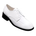 The Tuxedo Lady White Square Toe Blucher